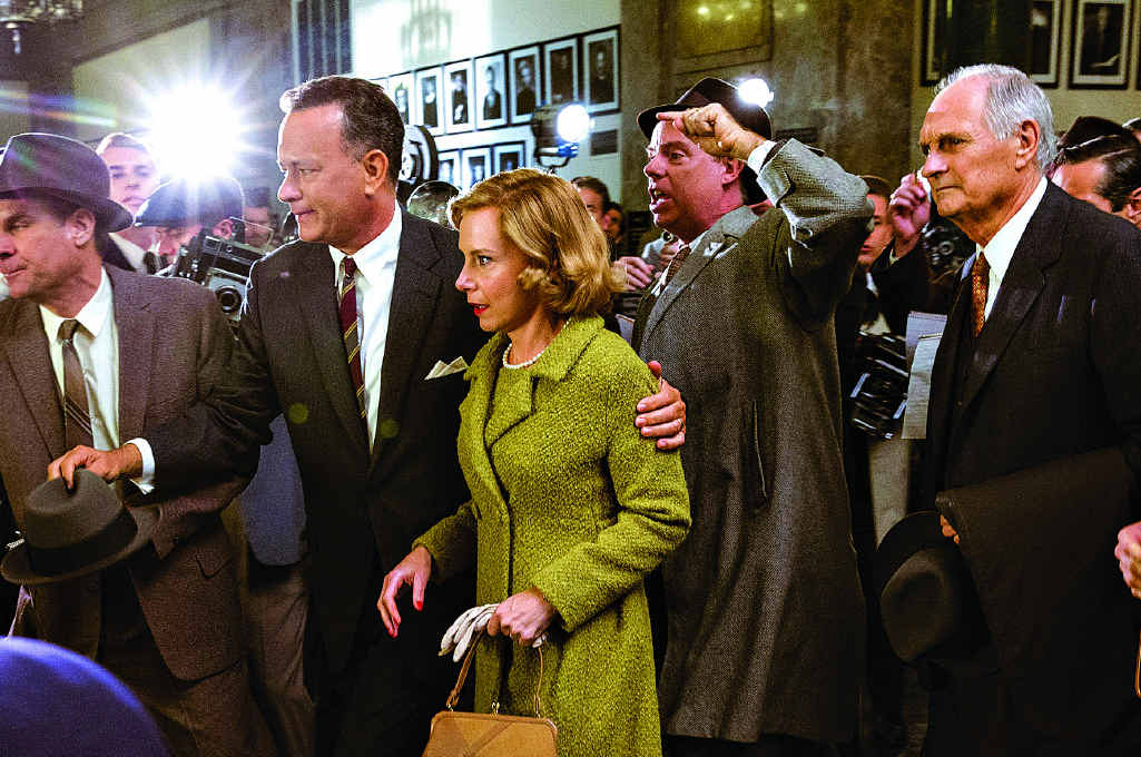Tom Hanks and Amy Ryan in a scene from Bridge Of Spies. Tom Hanks and Amy Ryan in a scene from Bridge Of Spies.